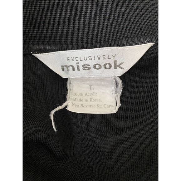Exclusively Misook Black Jacket Cardigan Sweater Long Sleeve Knit Pocket… - Picture 4 of 4
